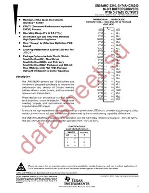 SN74AHC16240DL datasheet  